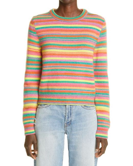 The Elder Statesman Sundown Stripe Cashmere Sweater in at