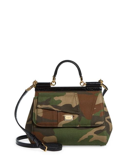 Dolce & Gabbana Sicily Patchwork Military Satchel in at