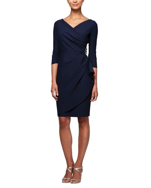 Alex Evenings Embellished Ruched Sheath Dress in at