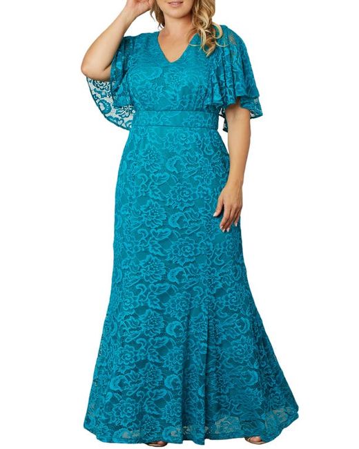 Kiyonna Duchess Lace Evening Gown in at