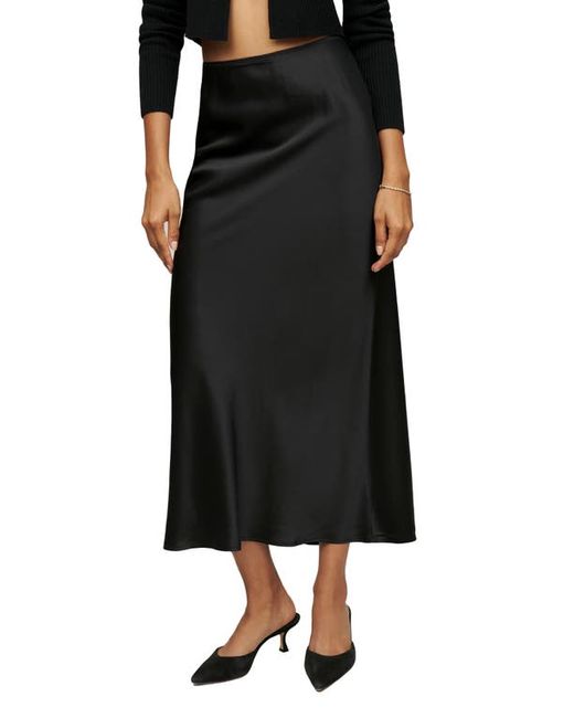Reformation Layla A-Line Silk Skirt in at