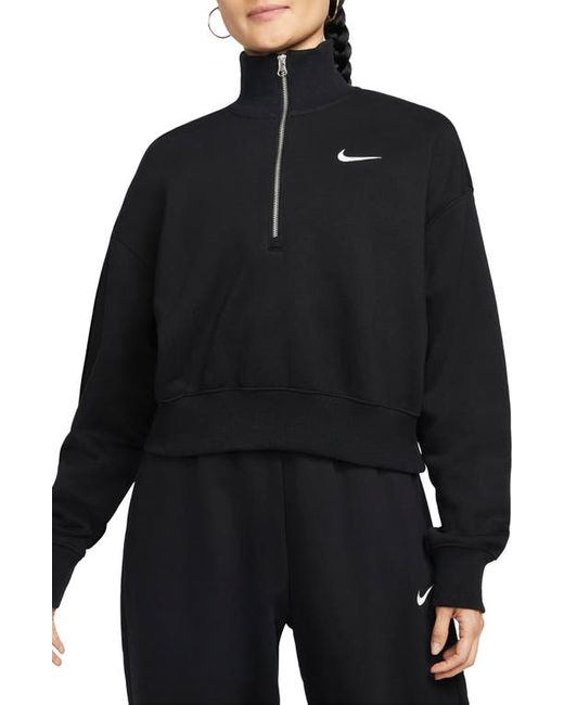 Nike Sportswear Phoenix Fleece Crop Sweatshirt in Sail at