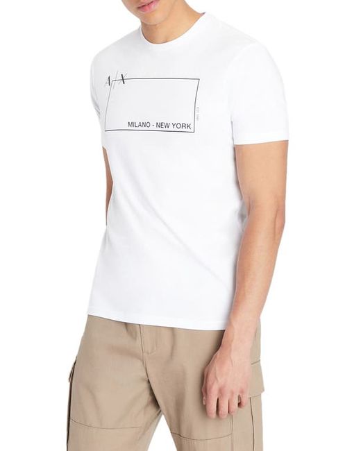 Armani Exchange Box Logo Graphic Tee in at