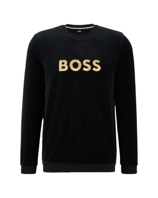 Boss Velour Crewneck Sweatshirt in at