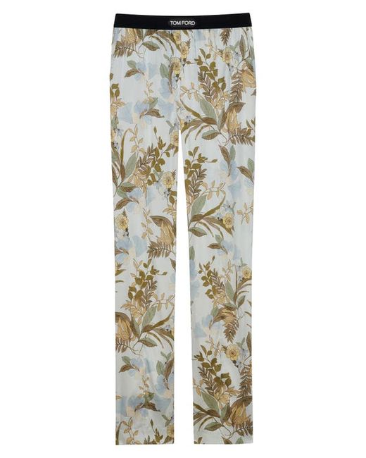 Tom Ford Print Stretch Silk Pajama Pants in at