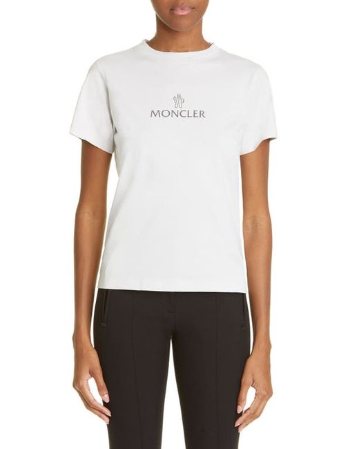 Moncler Logo Cotton Graphic Tee in at