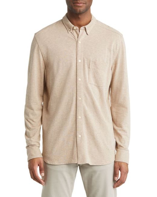 Johnston & Murphy XC Flex Birdseye Cotton Button-Down Shirt in at