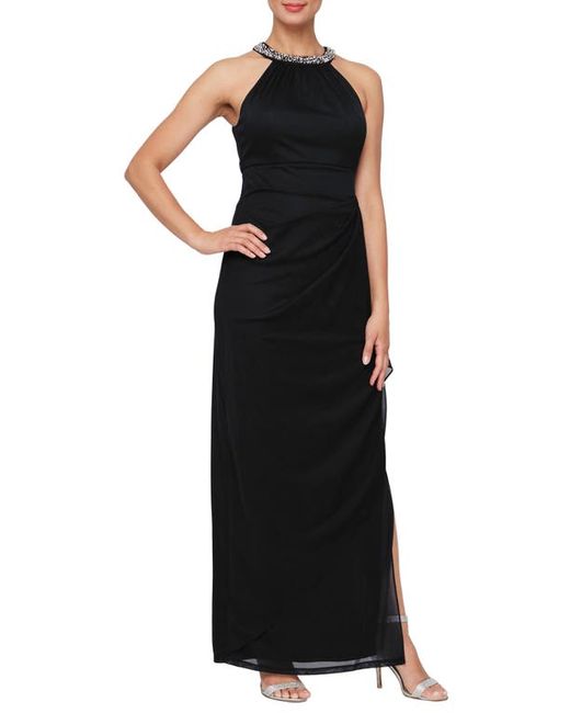Alex Evenings Embellished Ruched Column Gown in at