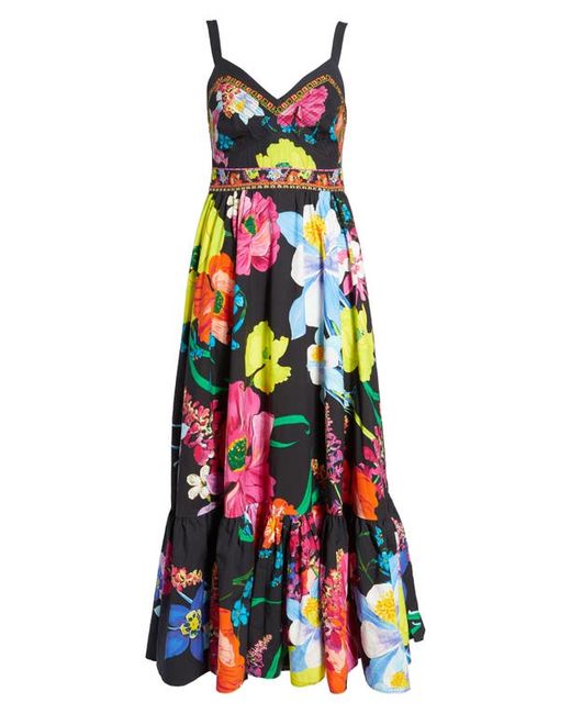 Camilla Print Cotton Bustier Sundress in at