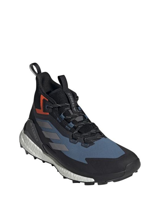 Adidas Terrex Free Hiker Gore-Tex Waterproof Hiking Boot in Wonder Steel/Grey/Orange at