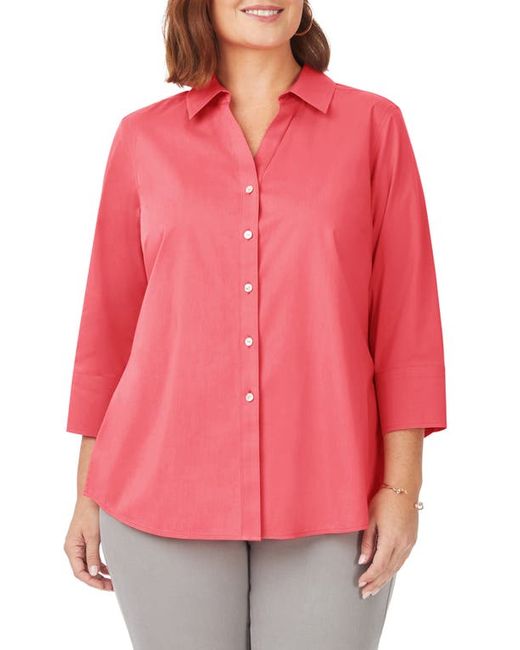 Foxcroft Mary Non-Iron Stretch Cotton Button-Up Shirt in at