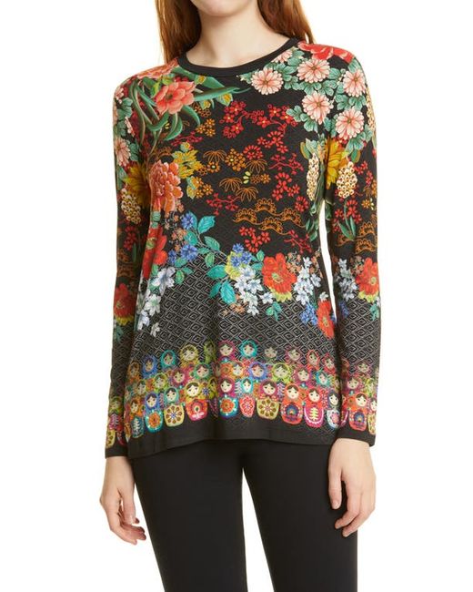Johnny Was Floral Print Top in at
