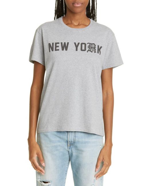 R13 New York 13 Cotton Jersey Graphic Tee in at