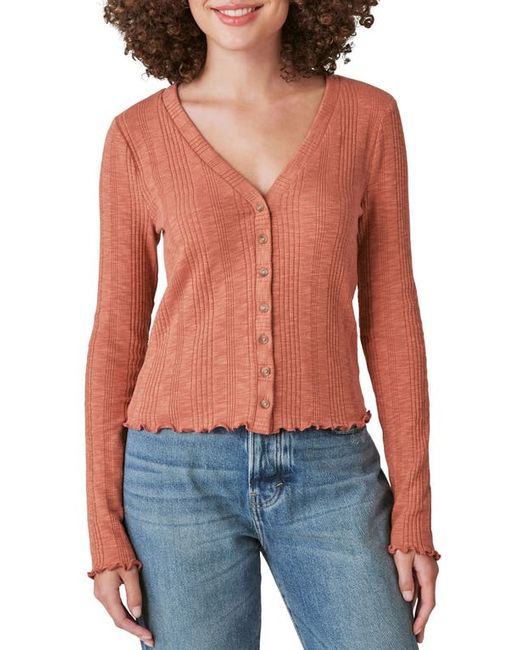 Lucky Brand Rib Button-Up Top in at
