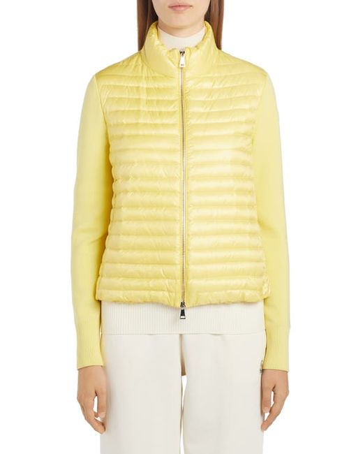 Moncler Quilted Down Knit Cardigan in at