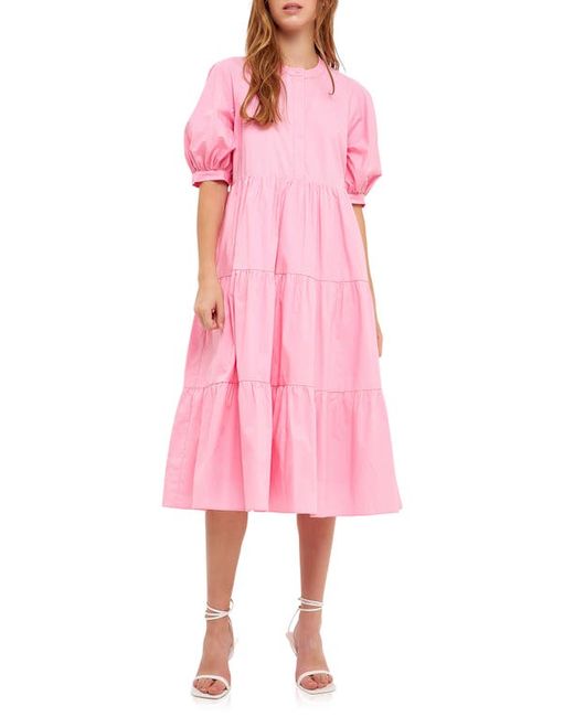 English Factory Puff Sleeve Dress in at