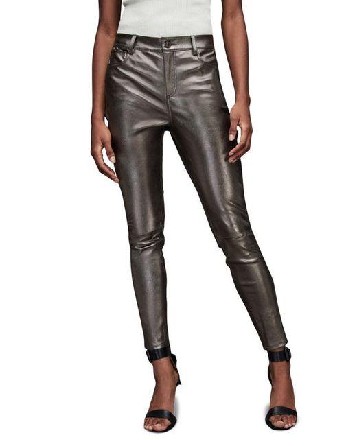 AllSaints Ina Leather Skinny Jeans in at