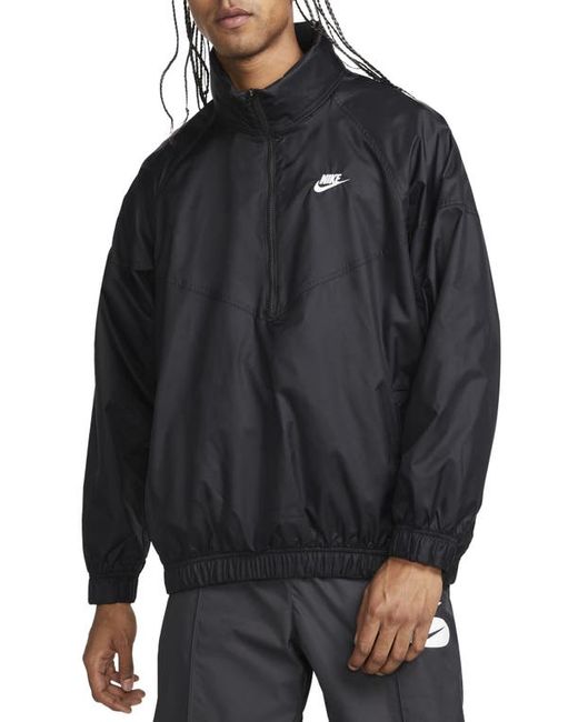 Nike Water Repellent Half Zip Pullover in Black at