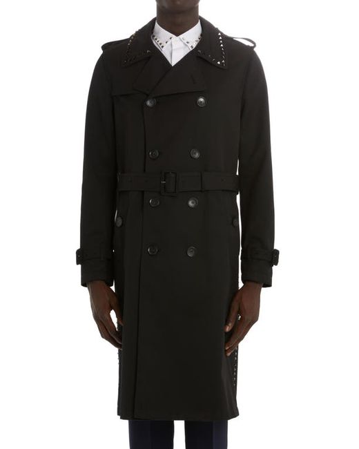 Valentino Rock Stud Double Breasted Trench Coat in at
