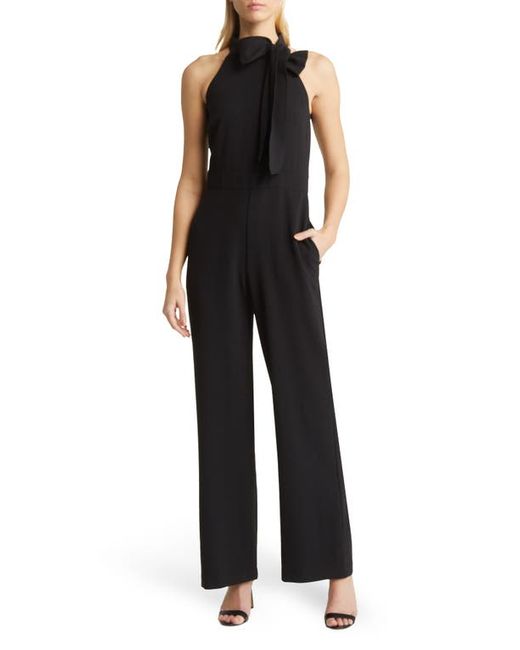 Vince Camuto Bow Neck Stretch Crepe Jumpsuit in at