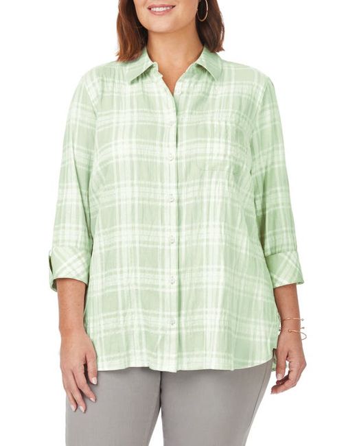 Foxcroft Germaine Plaid Tunic Blouse in at