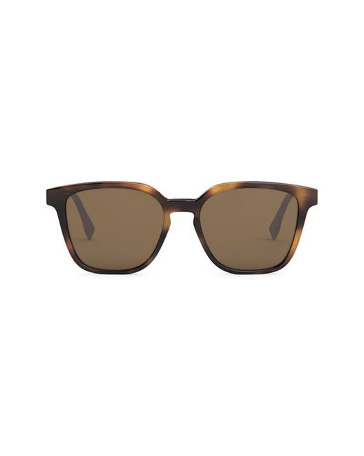 Fendi 53mm Geometric Sunglasses in Blonde Havana Polar at