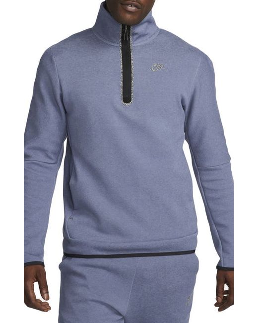 Nike Tech Fleece Quarter-Zip Pullover in Diffused Heather at
