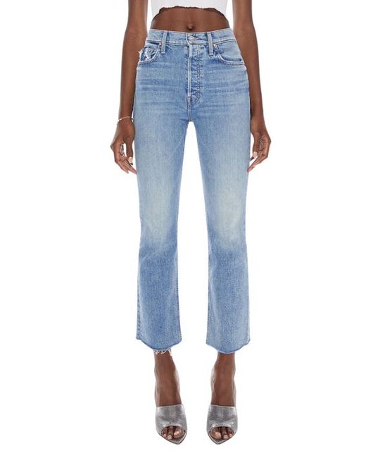 Mother The Tripper Flood Frayed High Waist Ankle Flare Jeans in at