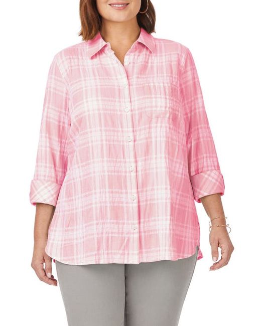 Foxcroft Germaine Plaid Tunic Blouse in at