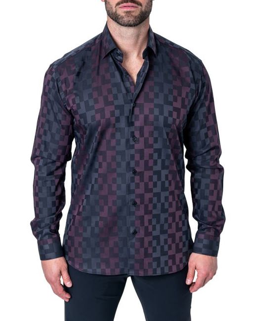 Maceoo Fibonacci Labyrinth Contemporary Fit Button-Up Shirt in at