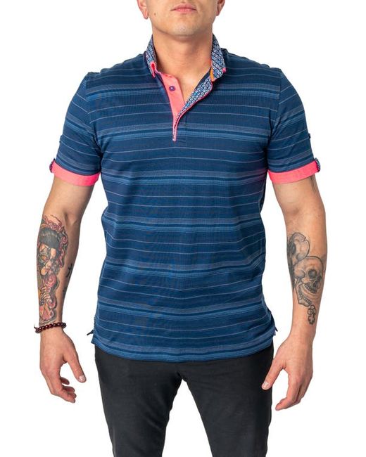 Maceoo Mozartcielon Short Sleeve Cotton Polo in at