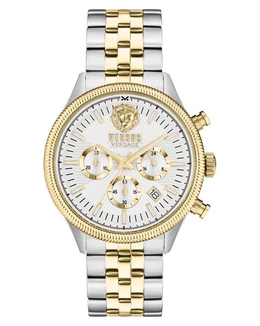 Versus Colonne Chronograph Bracelet Watch 44mm in Gold/White at