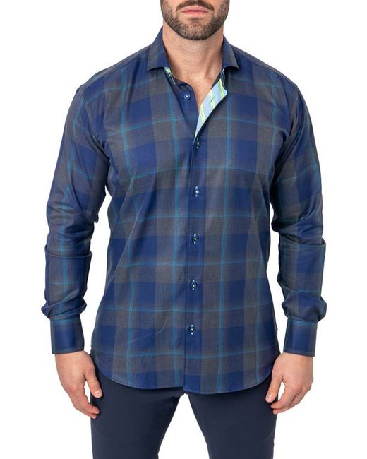 Maceoo Einstein Plaid Contemporary Fit Button-Up Shirt in at