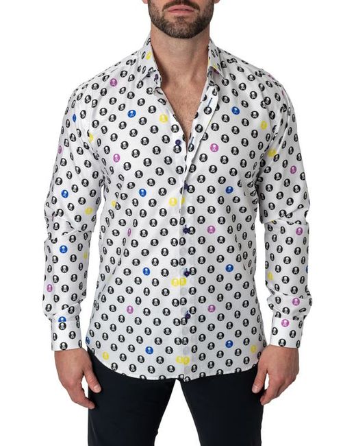 Maceoo Fibonacci Regular Fit Skullcircle Button-Up Shirt at