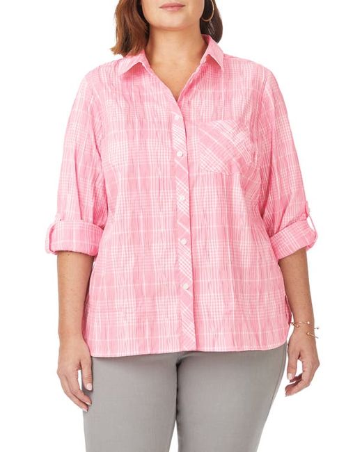 Foxcroft Cole Roll Sleeve Button-Up Shirt in at