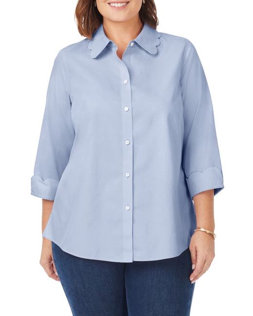 Foxcroft Gwen Cotton Button-Up Shirt in at