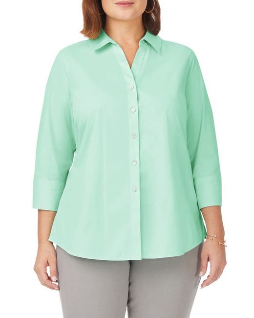 Foxcroft Mary Non-Iron Stretch Cotton Button-Up Shirt in at