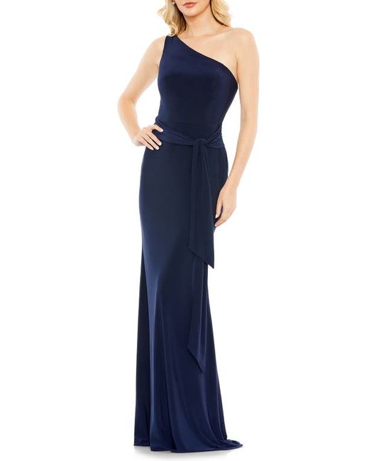 Mac Duggal One-Shoulder Jersey Sheath Gown in at