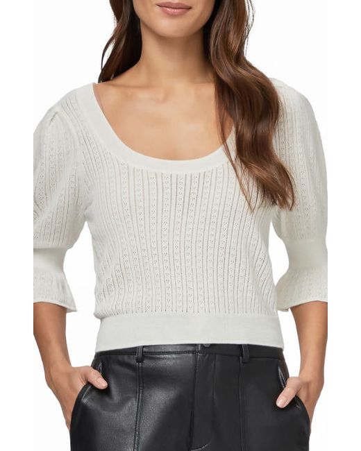 Paige Magnolia Pointelle Scoop Neck Sweater in at
