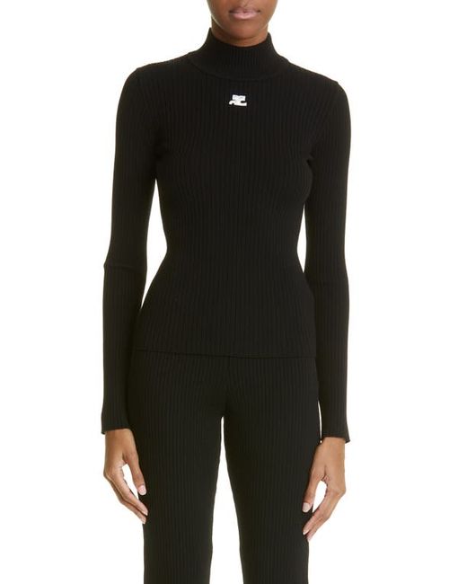 Courrèges Mock Neck Rib Sweater in at