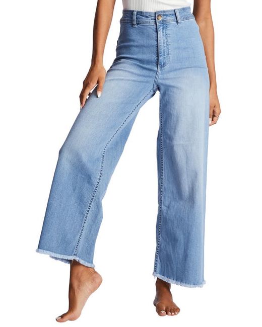 Billabong Free Fall Frayed Wide Leg Trouser Jeans in at