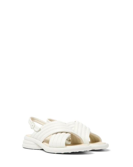 Camper Spiro Quilted Crisscross Slingback Sandal in at