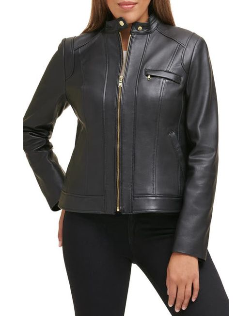 Cole Haan Moto Leather Jacket in at