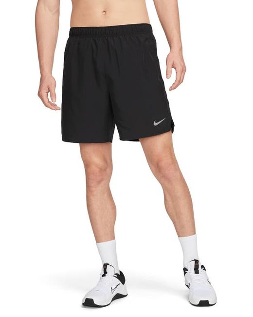 Nike Dri-FIT Challenger Athletic Shorts in Reflective Silv at