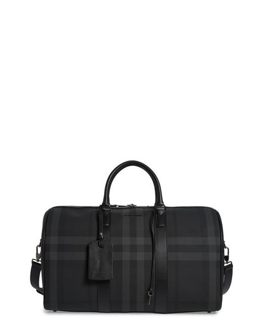 Burberry Boston Check Canvas Duffle Bag in at