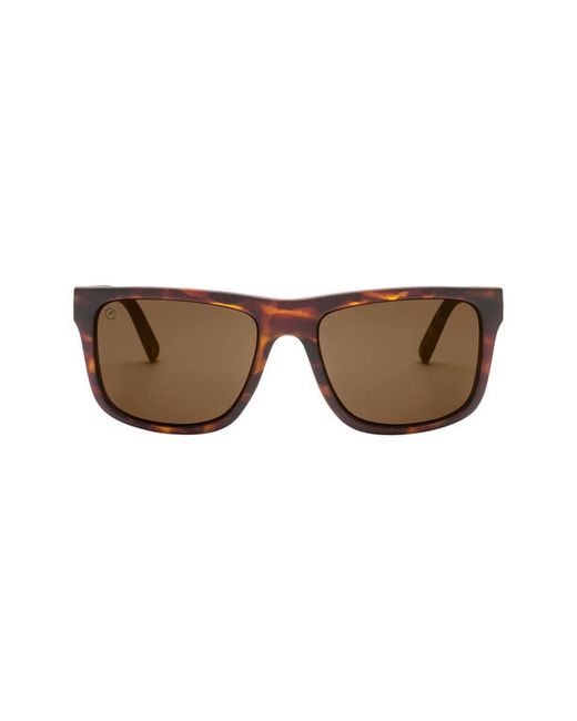 Electric Swingarm XL 59mm Flat Top Polarized Sunglasses in Matte Tort/Bronze Polar at