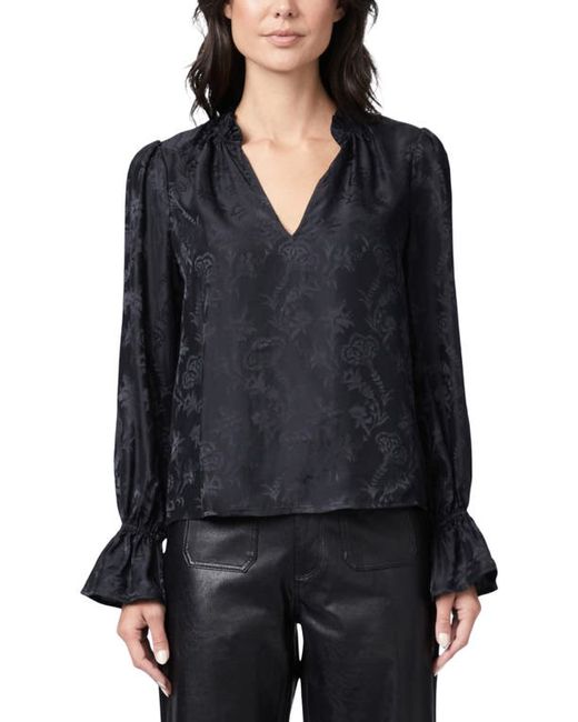 Paige Laurin Floral Damask Silk Blouse in at