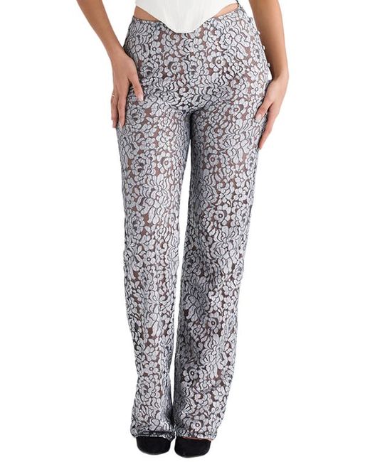 House Of Cb Floral Lace Straight Leg Trousers in at