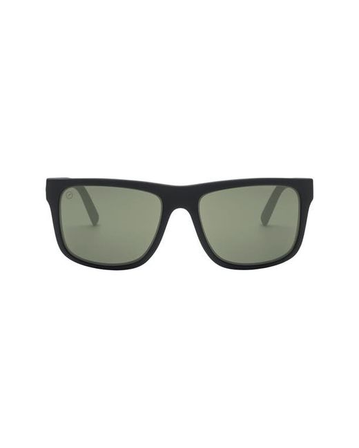 Electric Swingarm XL 59mm Flat Top Polarized Sunglasses in Matte Black/Grey Polar at