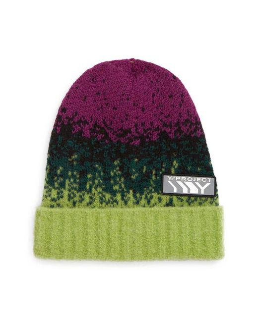 Y / Project Gradient Wool Blend Beanie in Purple at